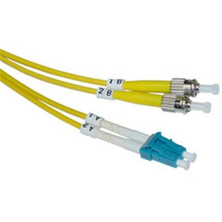 CABLE WHOLESALE Fiber Optic Cable LC ST Singlemode Duplex 9-125 2 meter 6.6 foot LCST-01202